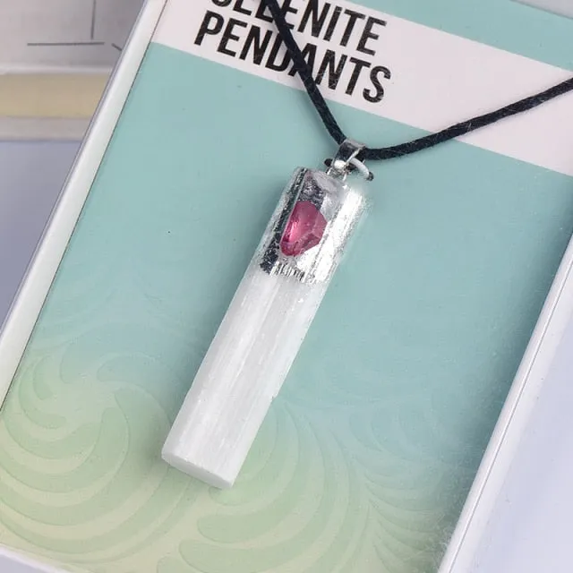 100% Natural Selenite plaster Pendant