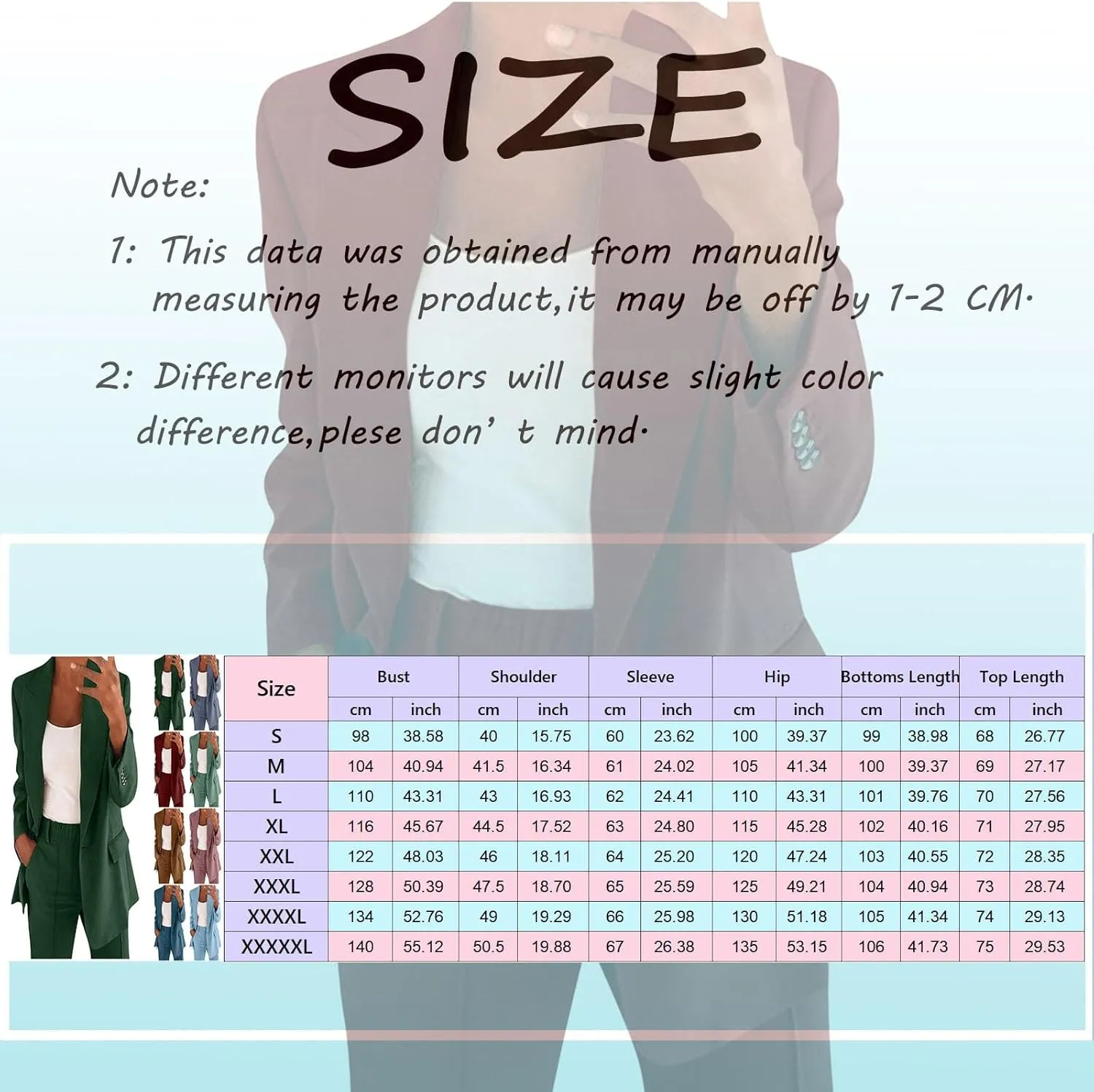2 Piece Outfits for Women Dressy Blazer Jackets High Waisted Straight Leg Pants Suits Set Business Casual Work