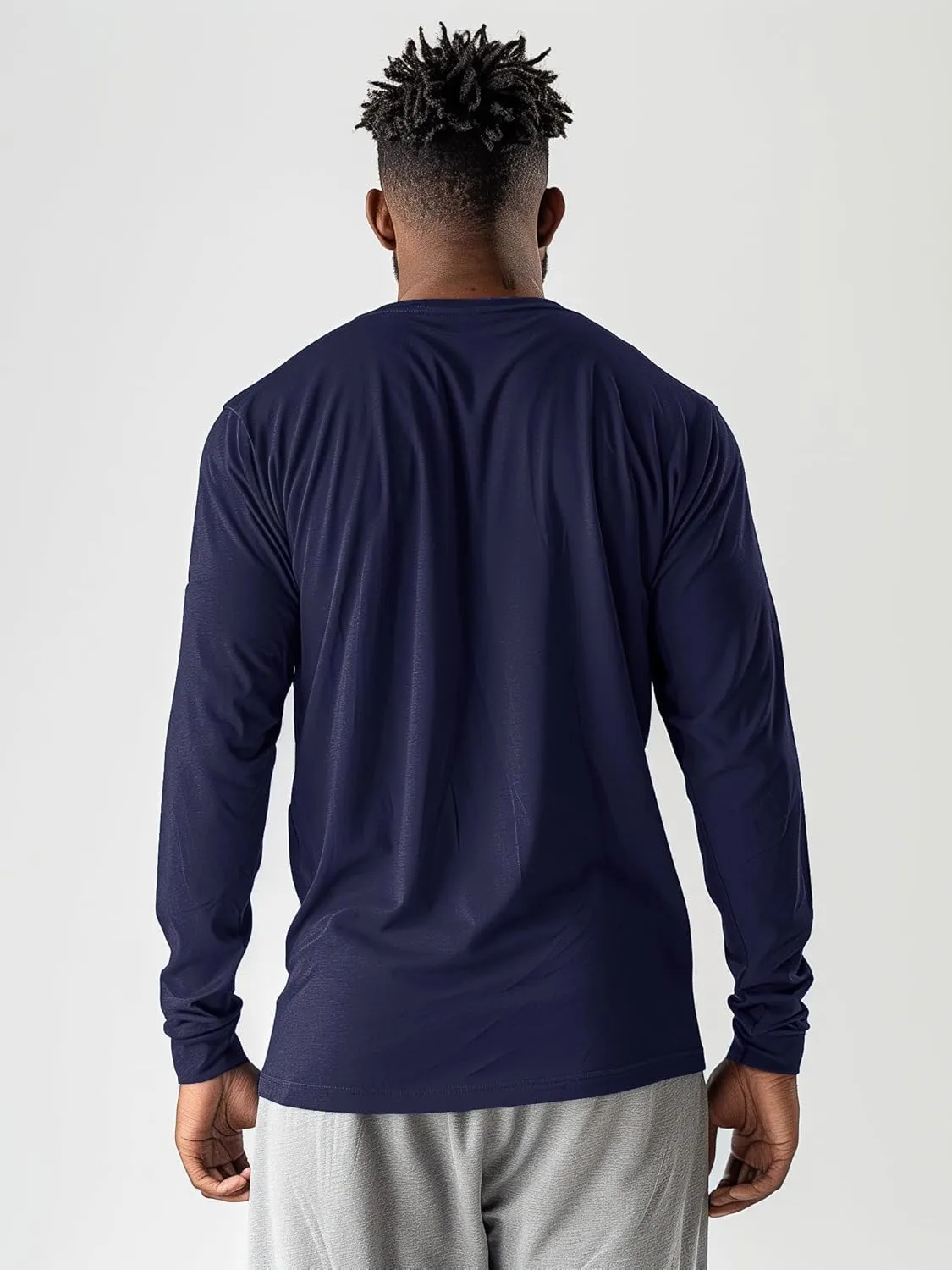 5 Pack Mens Long Sleeve Shirts Quick Dry Moisture Wicking Athletic Running Gym Workout T Shirts