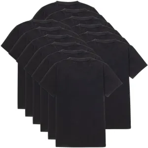 50 Bulk Mens T Shirts for Homeless in White, Black Bulk Undershirts for Men Packs for Comfort, Protection S, M, L