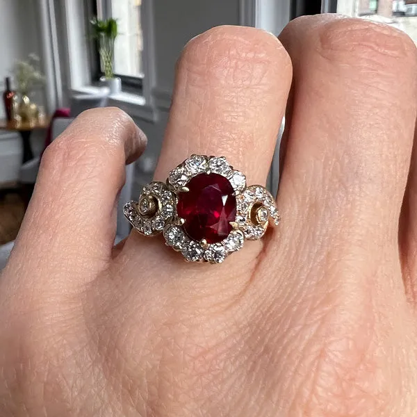Antique Ruby & Diamond Ring