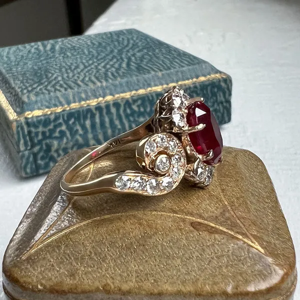 Antique Ruby & Diamond Ring