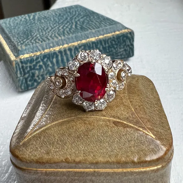 Antique Ruby & Diamond Ring