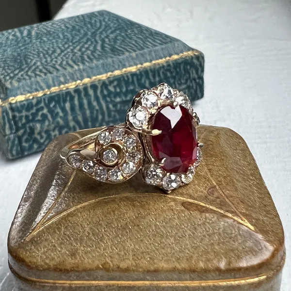 Antique Ruby & Diamond Ring