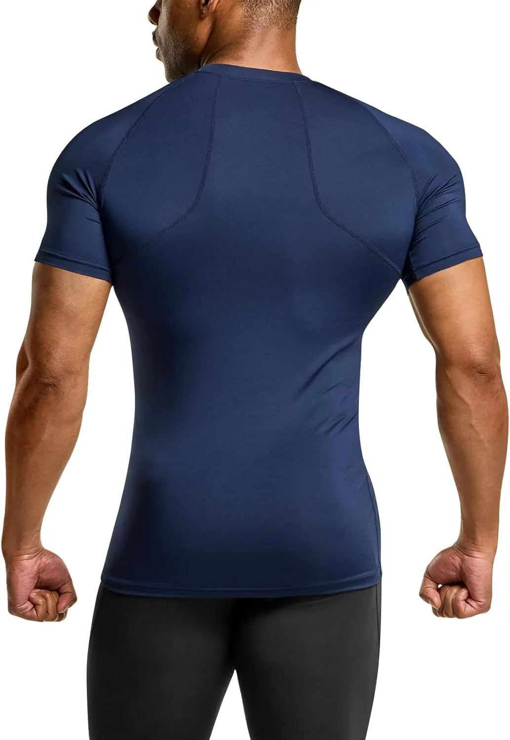 ATHLIO Men's Cool Dry Short Sleeve Compression Shirts, Sports Baselayer T-Shirts Tops, Athletic Workout Shirt