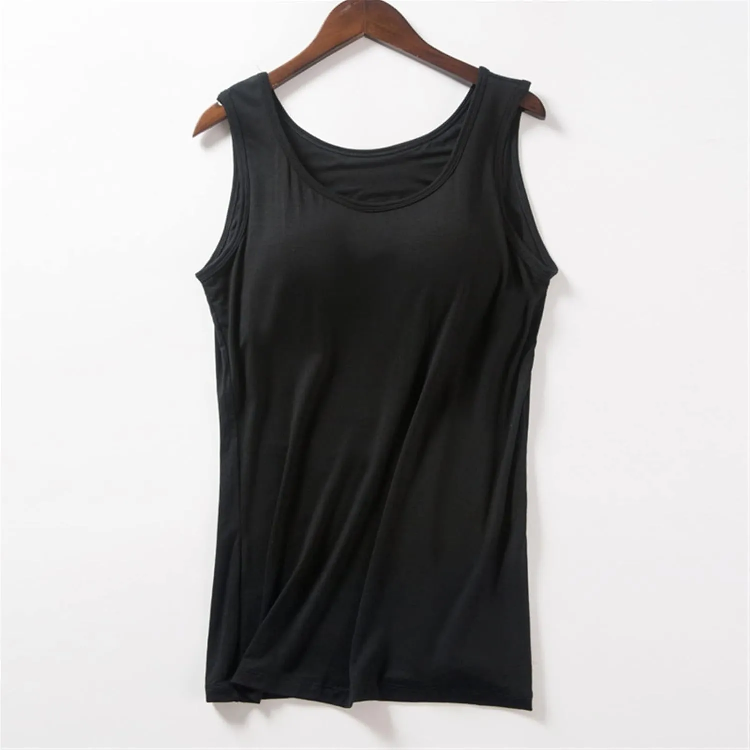 Basysin Tank Tops with Built in Bras Shelf Bra Tanks Cami Workout Camisole Basic T-Shirts Padded Ttank Tops for Women