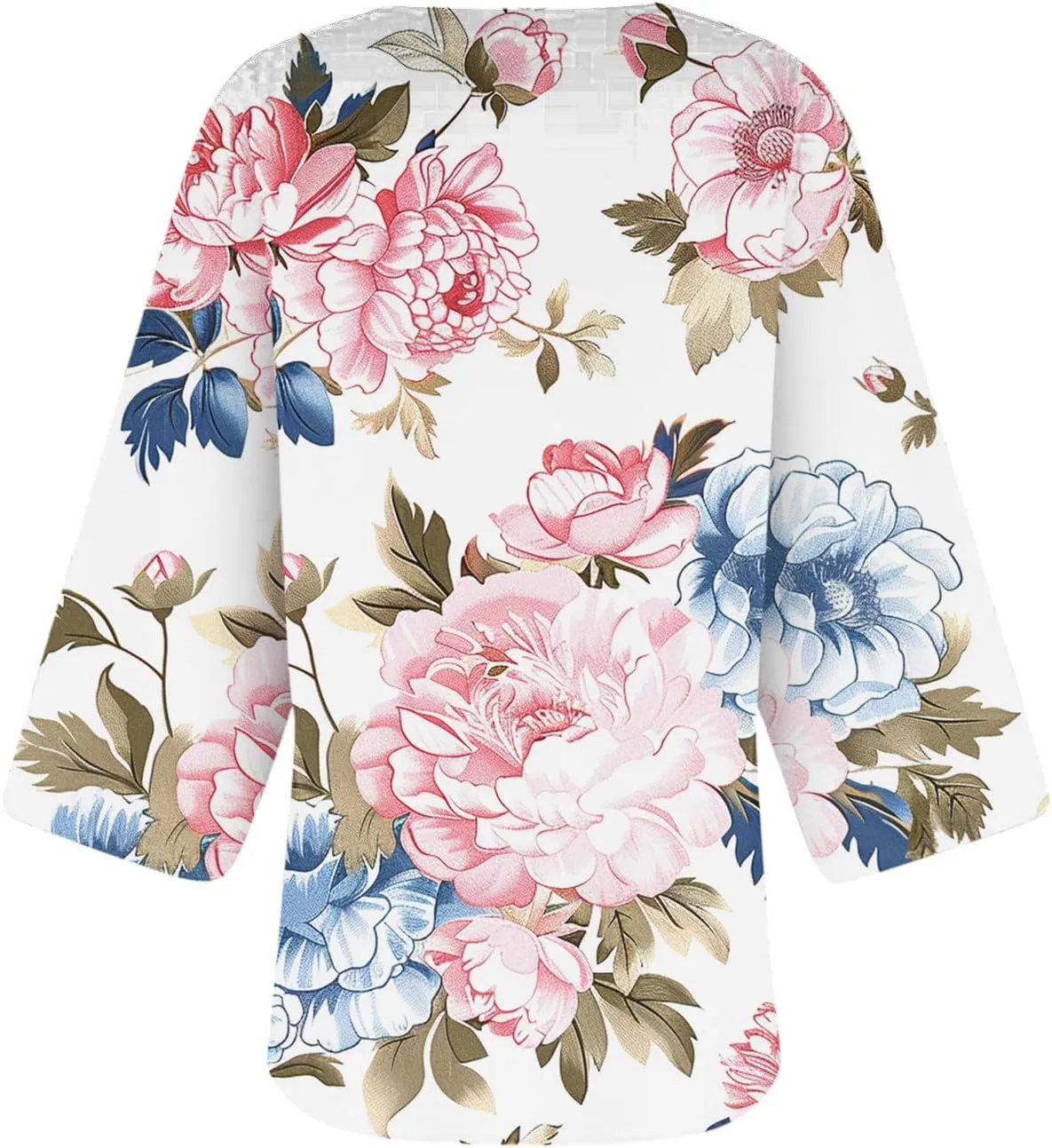 Beach Cover Ups for Women Summer Lightweight Floral Printed Chiffon Cardigan Dressy Casual Vacation Boho Blouses Tops