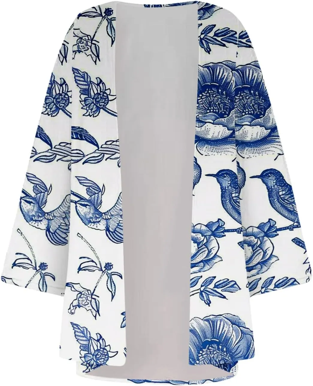 Beach Cover Ups for Women Summer Lightweight Floral Printed Chiffon Cardigan Dressy Casual Vacation Boho Blouses Tops