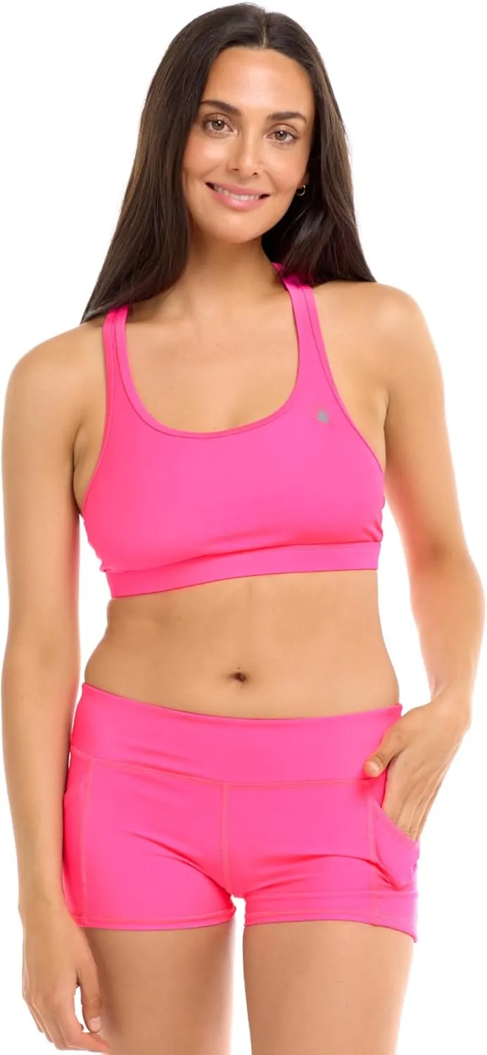 Body Glove Women's Standard Rider Elastic Waist Hybrid Swim Short with UPF 50