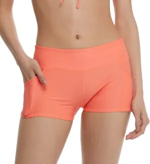 Body Glove Women's Standard Rider Elastic Waist Hybrid Swim Short with UPF 50 