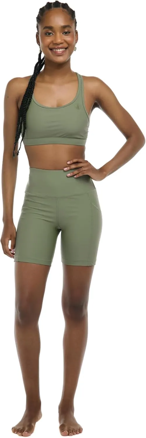 Body Glove Women's Standard Spin Elastic Waist Hybrid Swim Short with UPF 50, 6" Inseam