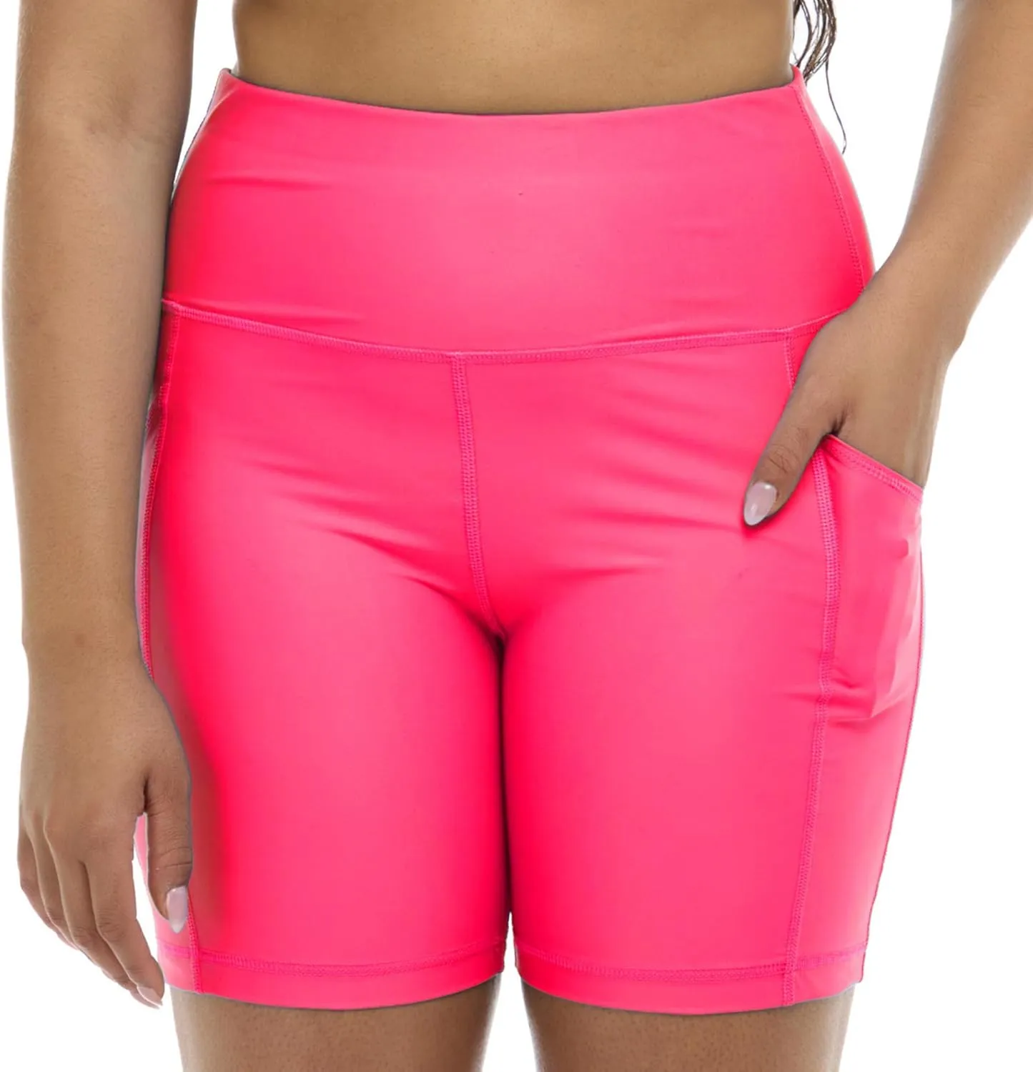 Body Glove Women's Standard Spin Elastic Waist Hybrid Swim Short with UPF 50, 6" Inseam
