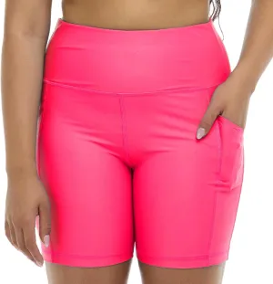 Body Glove Women's Standard Spin Elastic Waist Hybrid Swim Short with UPF 50, 6" Inseam