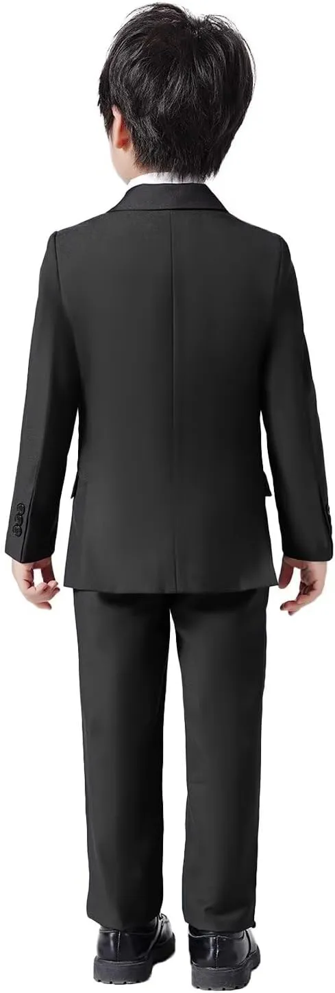 Boys Formal Suit 2 Pieces Slim Fit Kids Tuxedo Suits for Boys Dress Wear Suit Set Wedding Homecoming Outfits