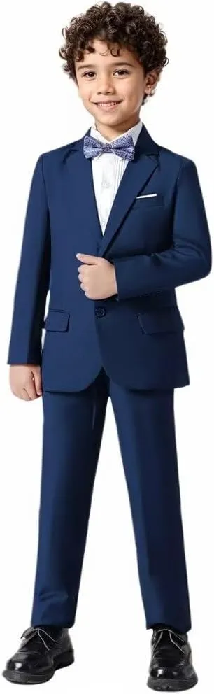 Boys Formal Suit 2 Pieces Slim Fit Kids Tuxedo Suits for Boys Dress Wear Suit Set Wedding Homecoming Outfits
