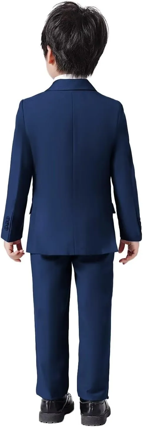 Boys Formal Suit 2 Pieces Slim Fit Kids Tuxedo Suits for Boys Dress Wear Suit Set Wedding Homecoming Outfits