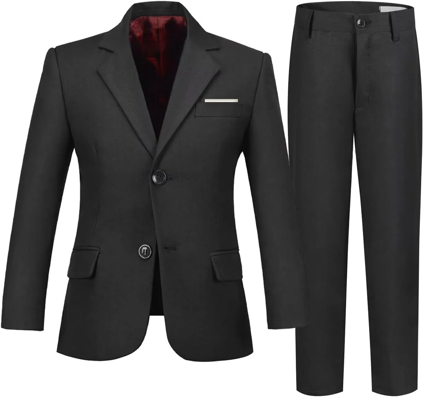 Boys Formal Suit 2 Pieces Slim Fit Kids Tuxedo Suits for Boys Dress Wear Suit Set Wedding Homecoming Outfits
