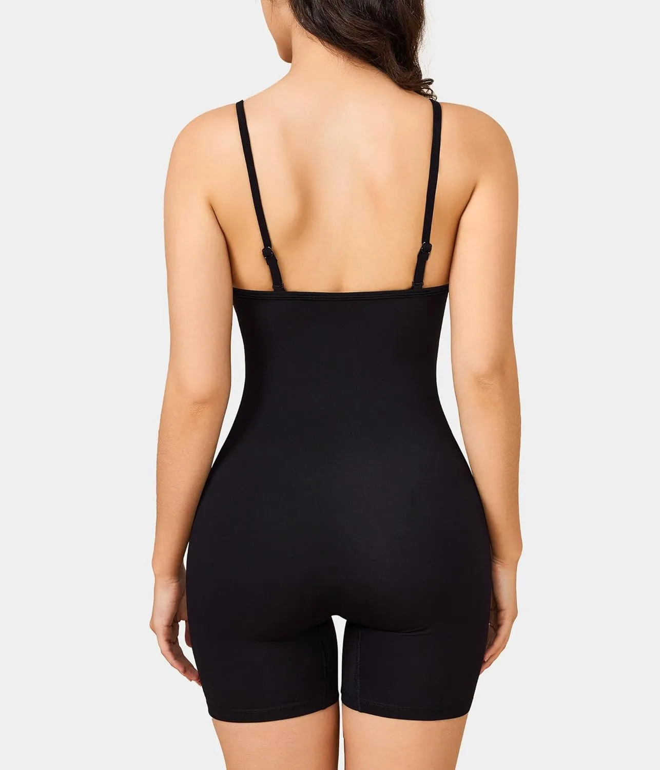 BRABIC Workout One Piece Jumpsuits for Women Spaghetti Strap Shorts Rompers Tummy Control Bodysuit Sleeveless Summer Outfits