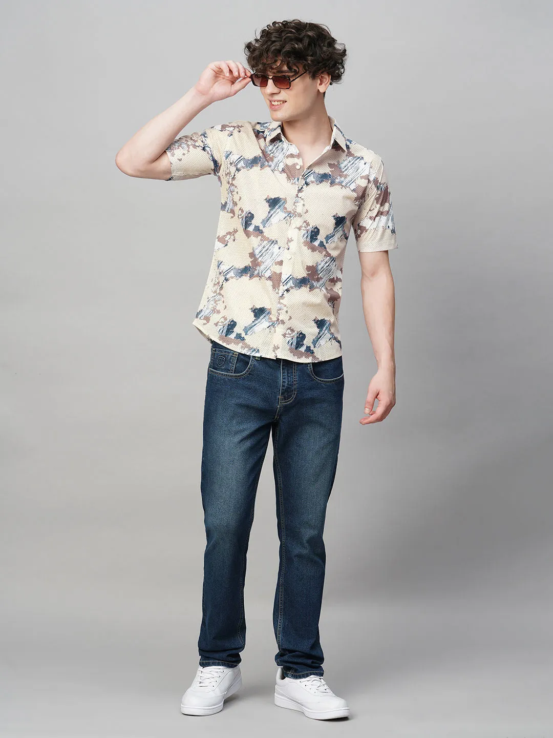 Breezy Printed Half Sleeves Men's Shirt