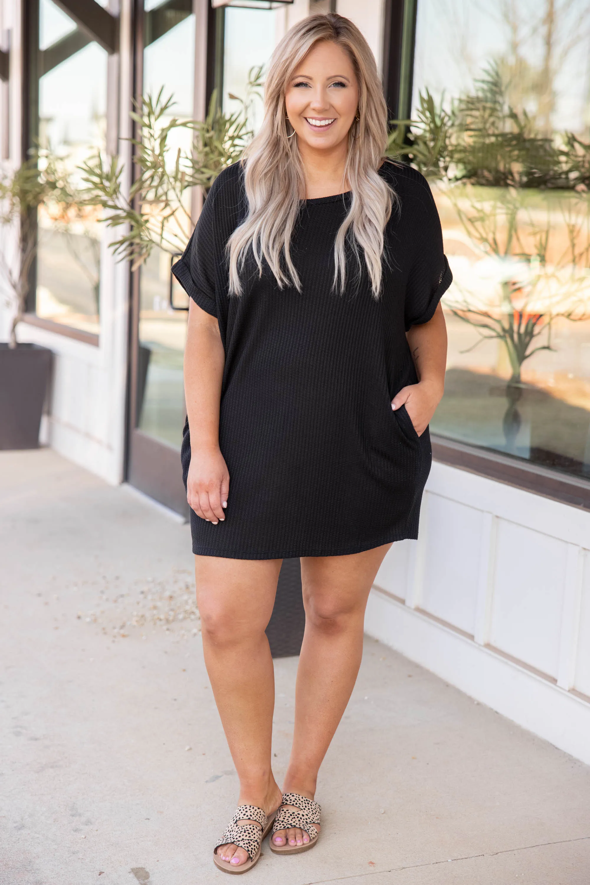 Bright Lights, Big City Dress, Black