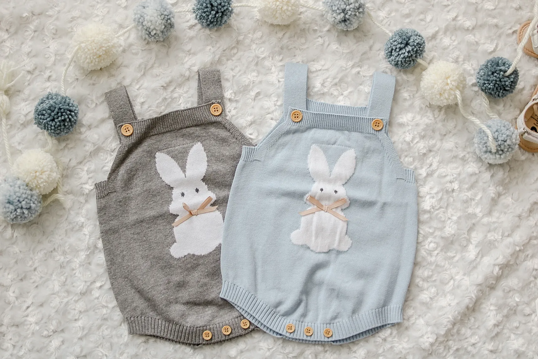 Bunny Romper - Light Blue