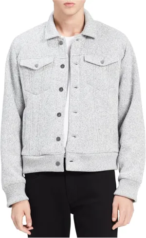 Calvin Klein Mens Bonded Fleece Trucker Jacket