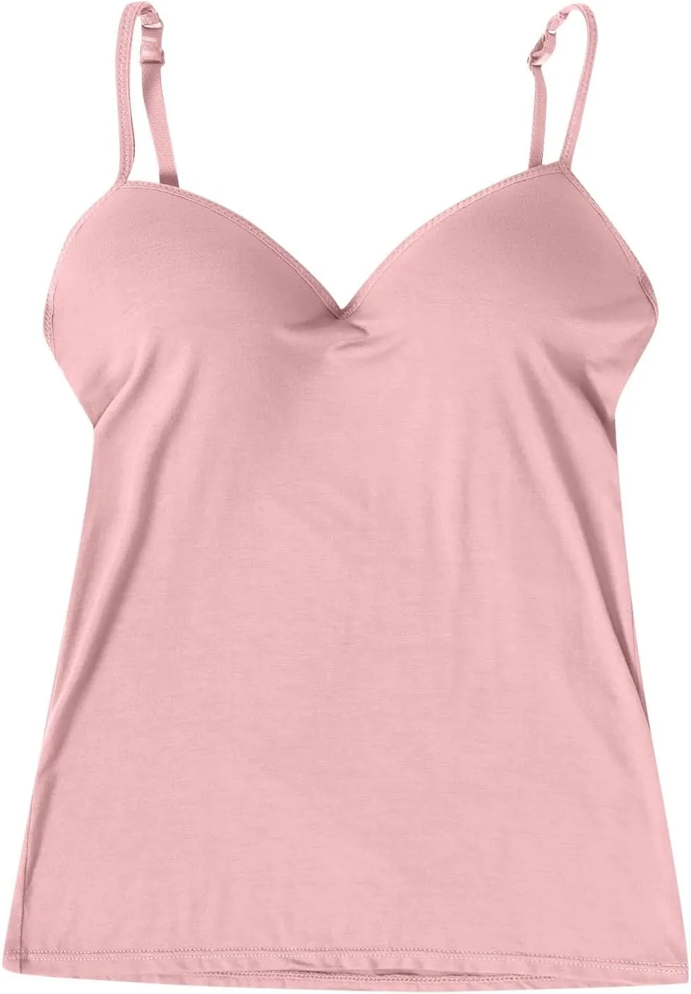 Camisole Tops for Women Built in Bra Summer Beach Vacation Sleeveless Tops Sexy Spaghetti Strap Tank Top Yoga Workout Sports