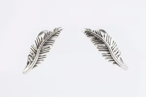 Carolyn Pollack 925 Silver Feather Dangle Earrings (5.38g.)
