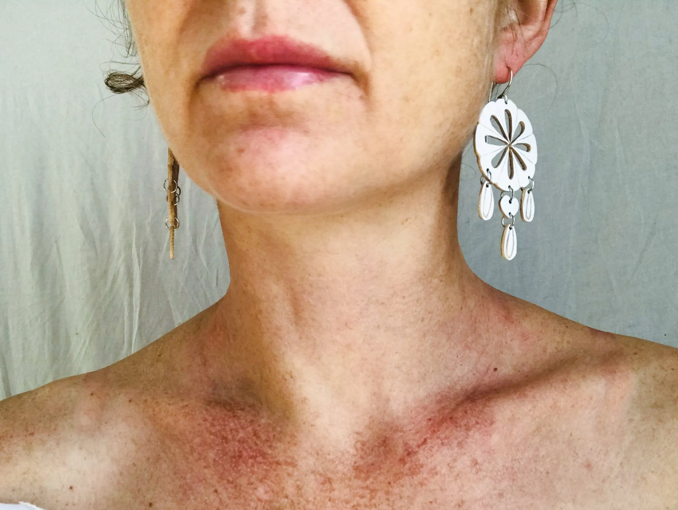 Carved Gourd Earrings. 925 Silver. Oaxaca, Mexico.