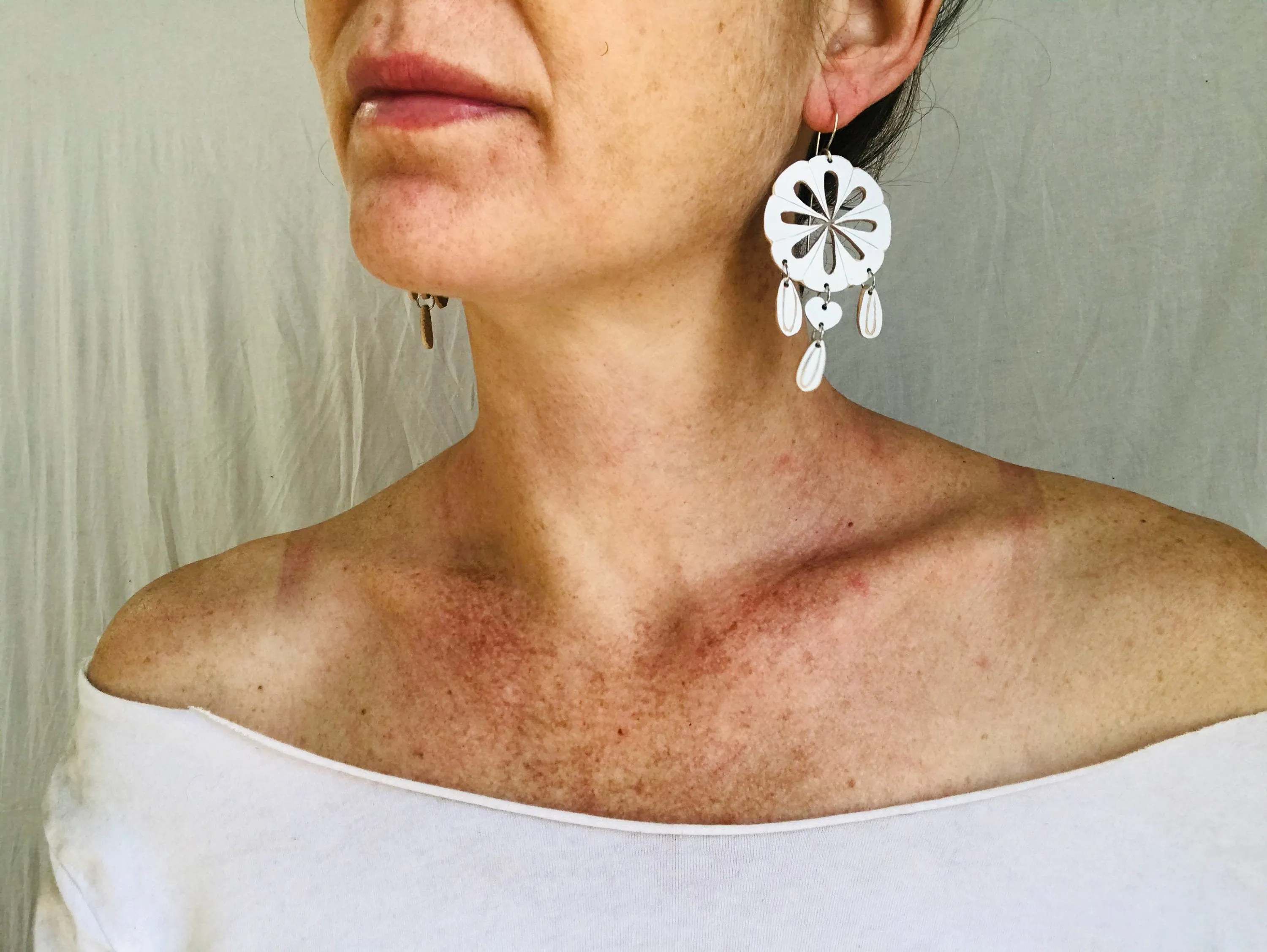 Carved Gourd Earrings. 925 Silver. Oaxaca, Mexico.