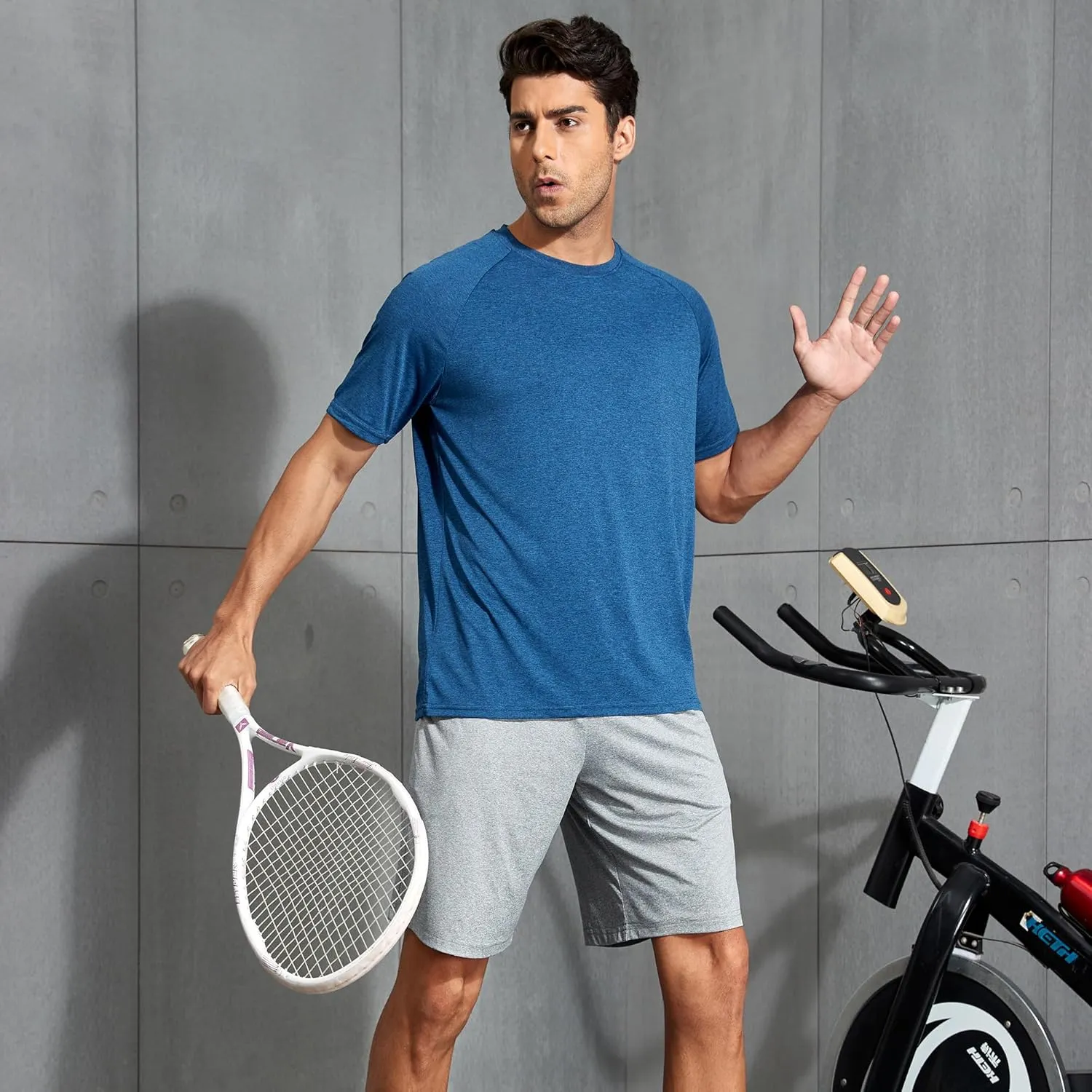 CE' CERDR Mens Workout Shirts Quick Dry Performance Short Sleeve Athletic Shirts