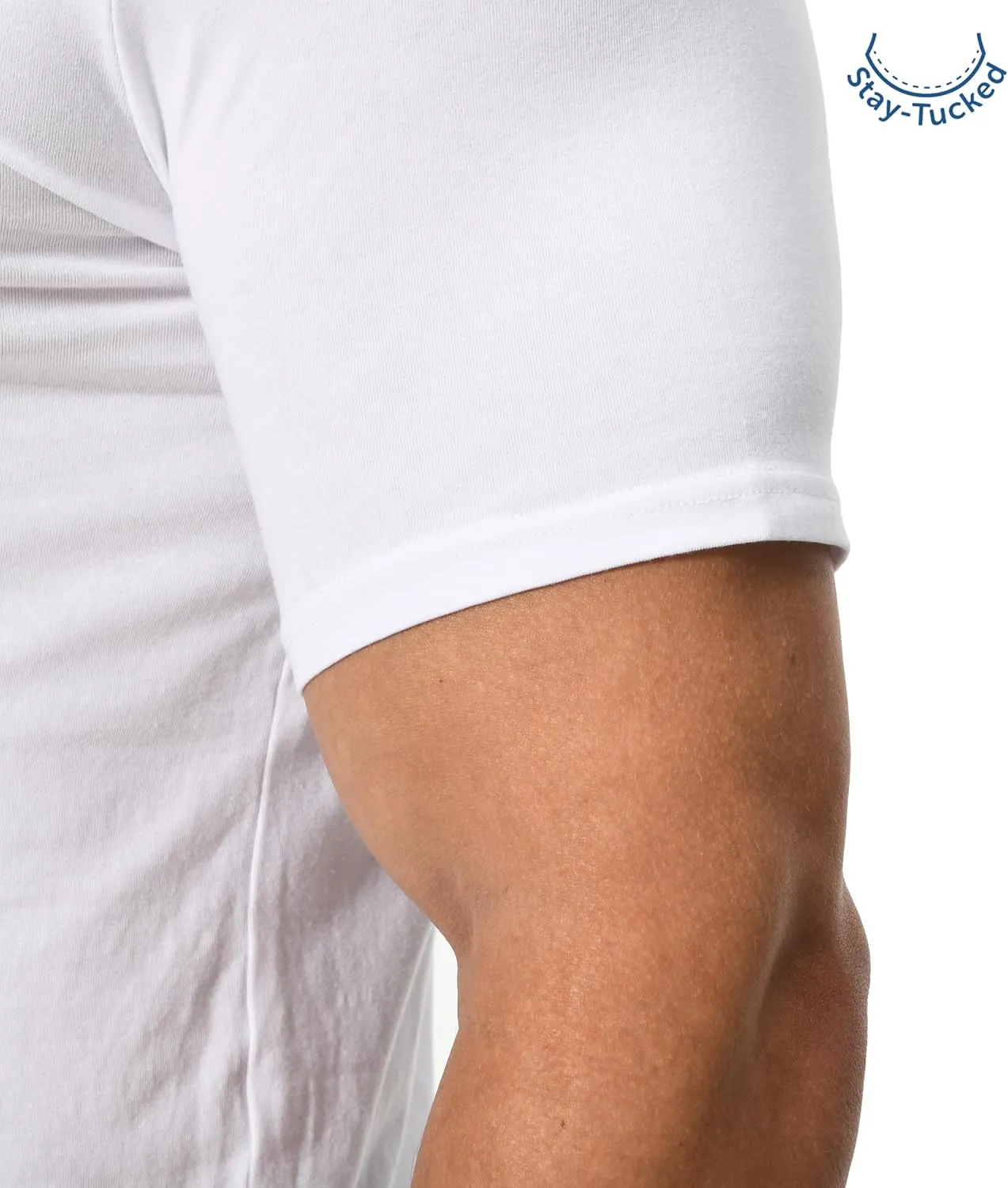 Comfneat Men's 3-Pack Undershirts Stretchy Cotton Spandex T-Shirts V-Neck Shirts for Men