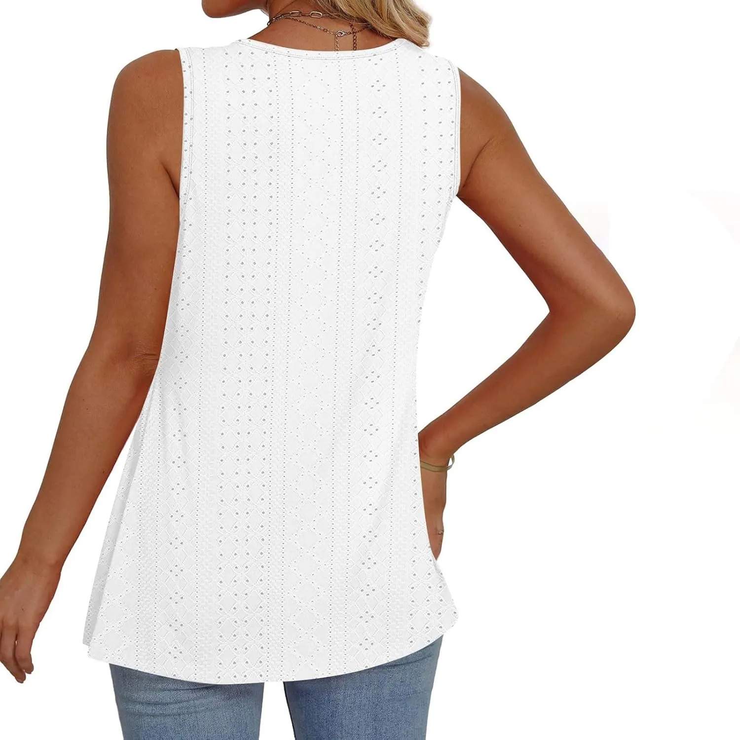Comfy and Breathable Peplum Tunic Tops for Women Loose Fit Tank Top Summer Casual Dressy V-Neck Sleevless Shirts 2025