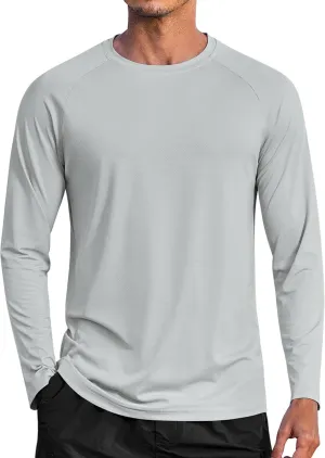 COOFANDY Men's Sun Protection Shirts Long Sleeve Rash Guard Swim T-Shirts Lightweight Quick Dry Fishing Shirts