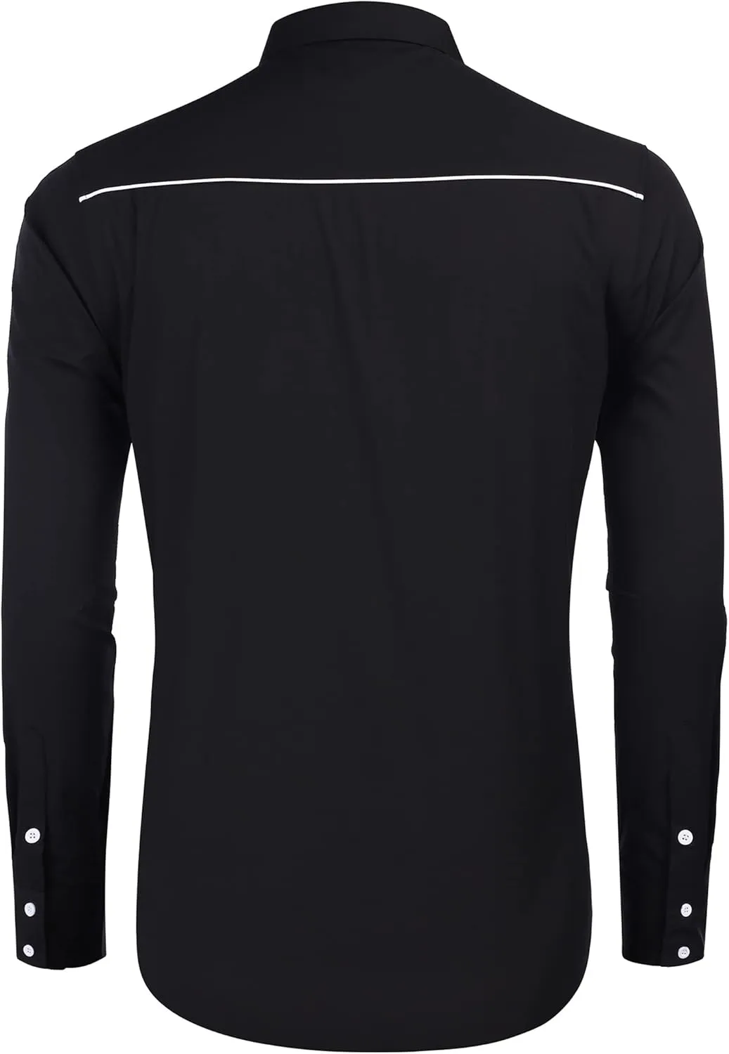 COOFANDY Men's Western Shirts Long Sleeve Slim Fit Embroideres Cowboy Shirts Casual Button Down Shirt