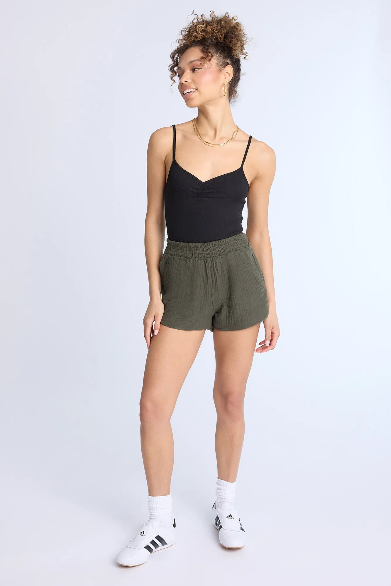Cotton Gauzy Pull-On Shorts