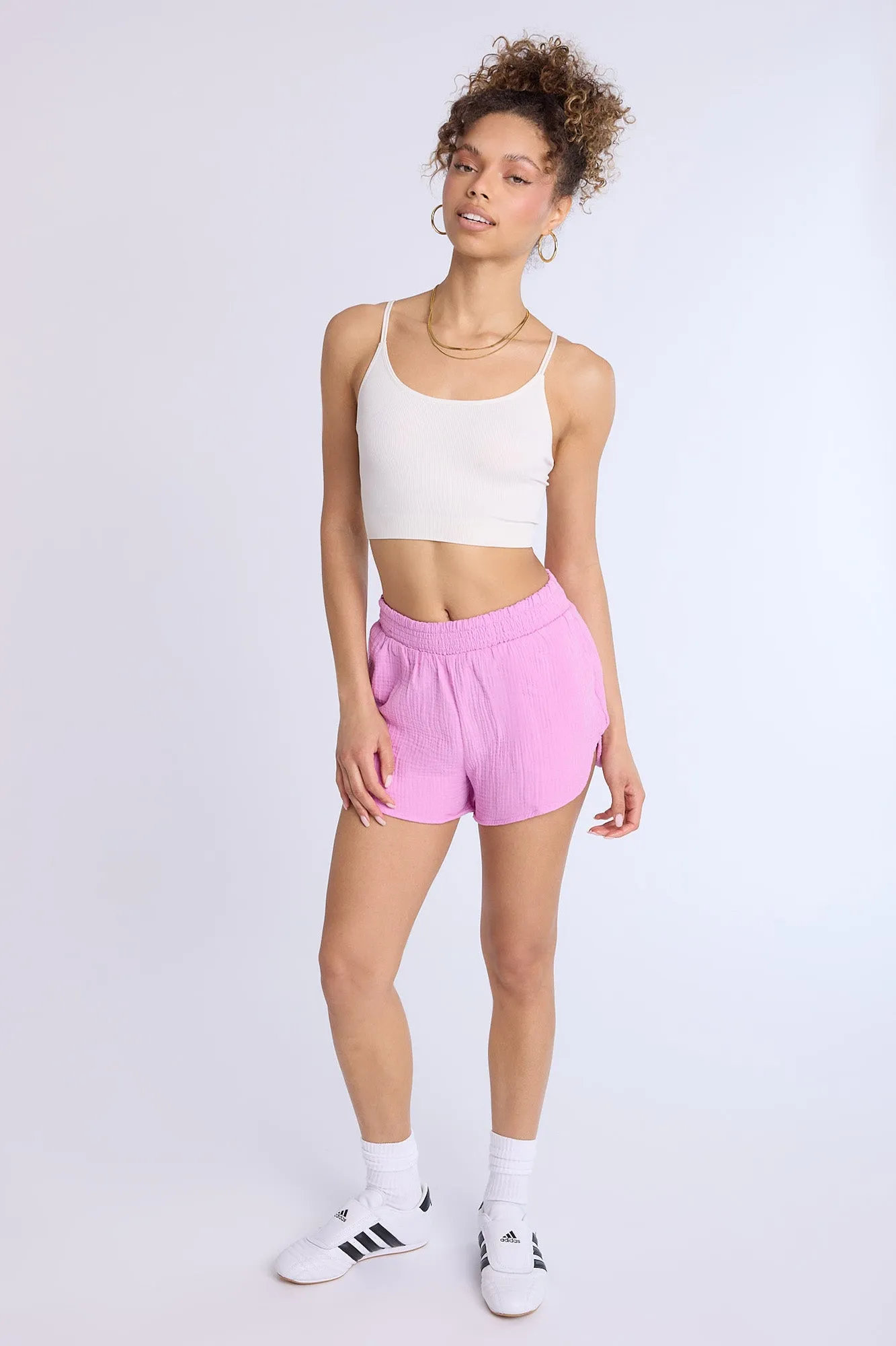 Cotton Gauzy Pull-On Shorts