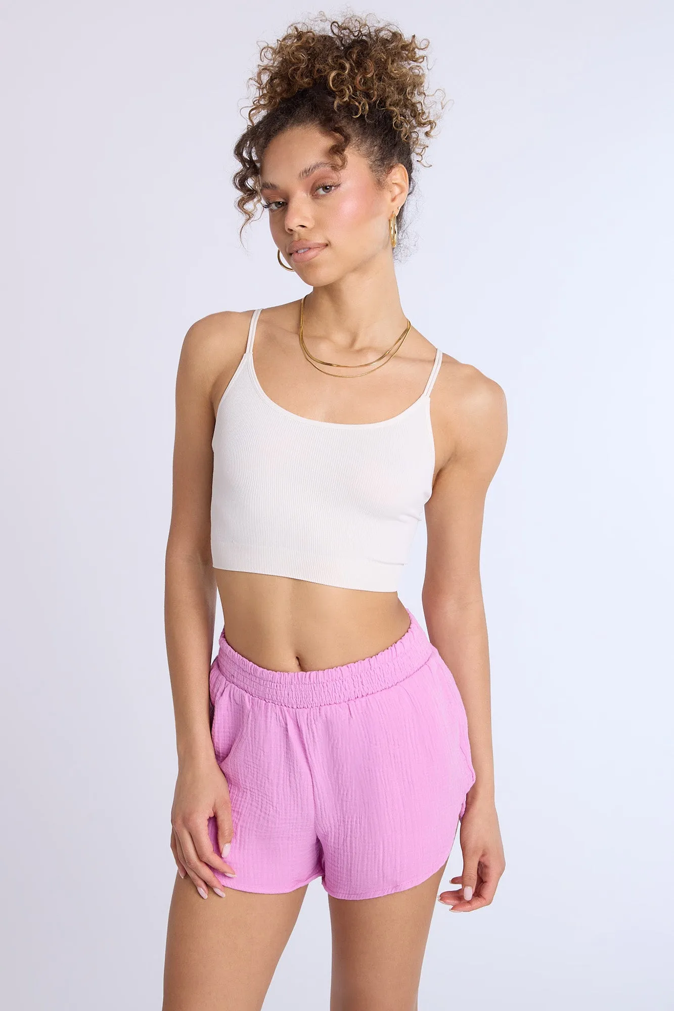Cotton Gauzy Pull-On Shorts