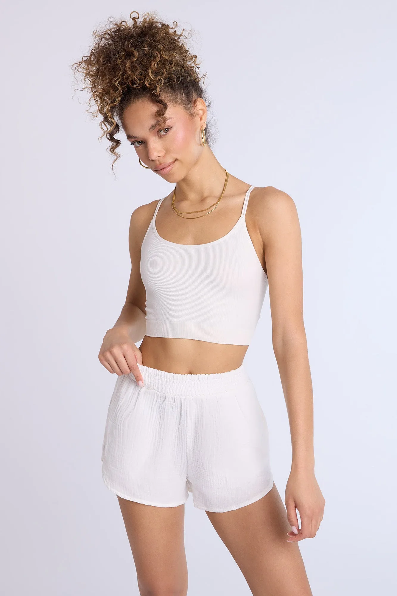 Cotton Gauzy Pull-On Shorts