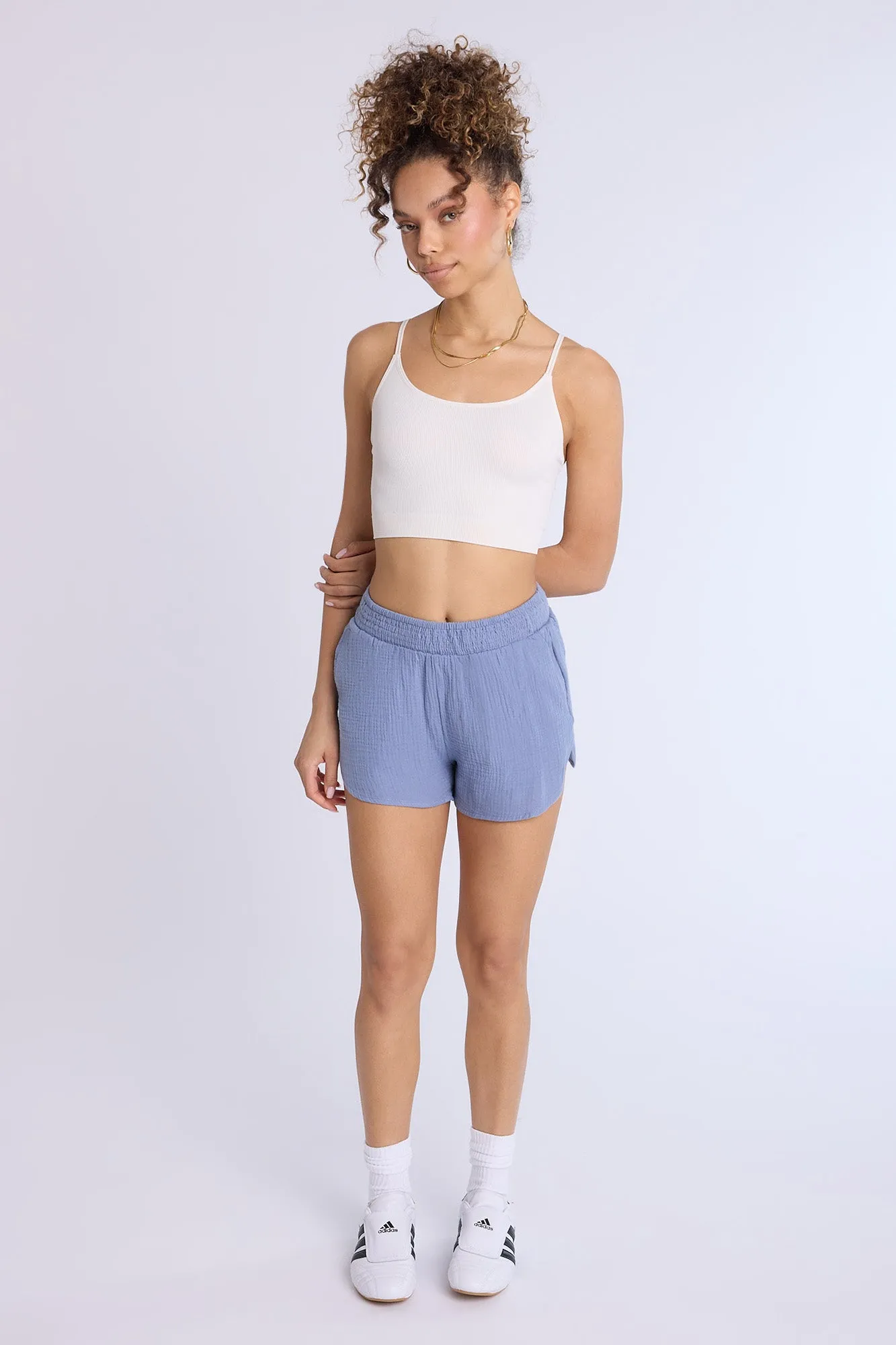 Cotton Gauzy Pull-On Shorts