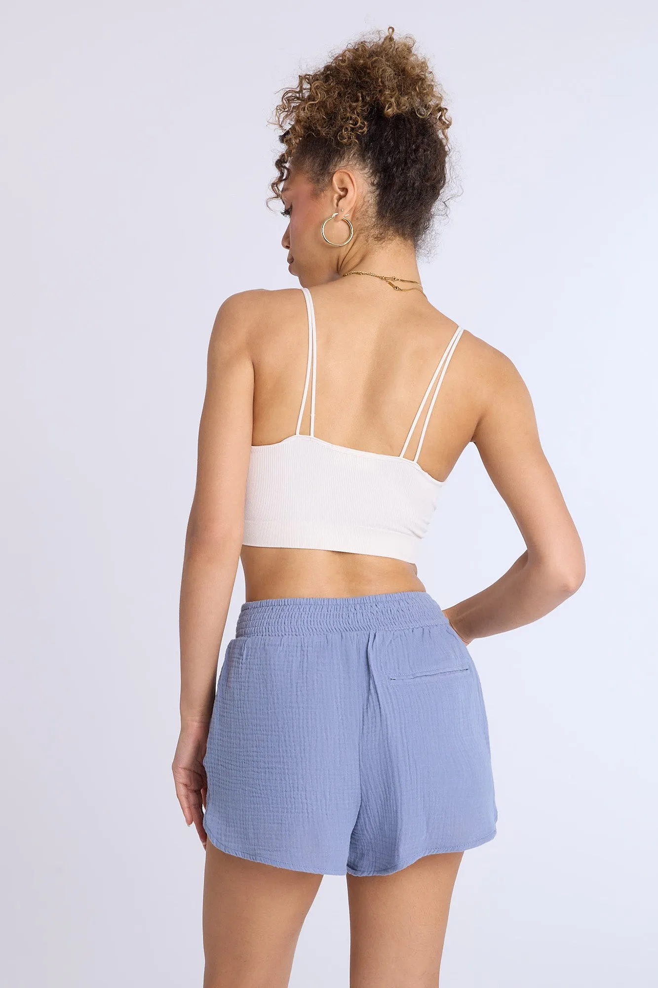 Cotton Gauzy Pull-On Shorts