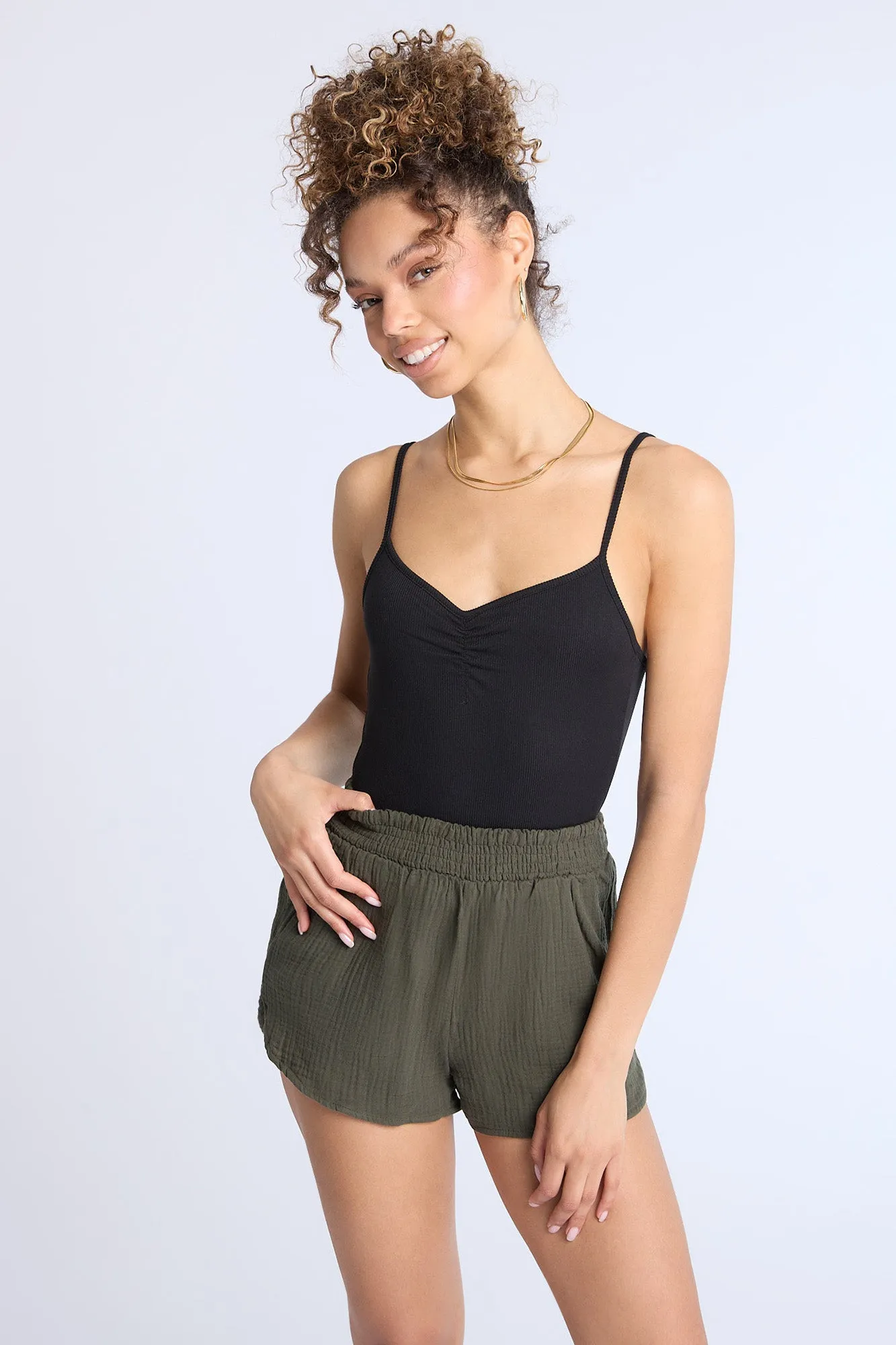 Cotton Gauzy Pull-On Shorts