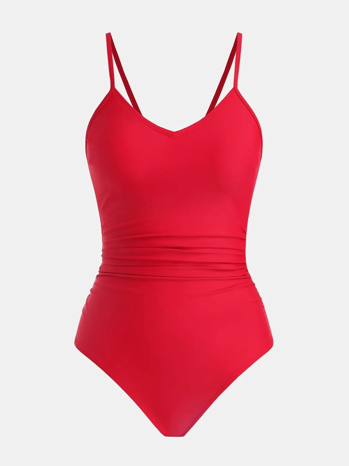 CUPSHE Women's One Piece Swimsuits Bathing Suits Cutout V Neck Tummy Control Adjustable Straps O Ring