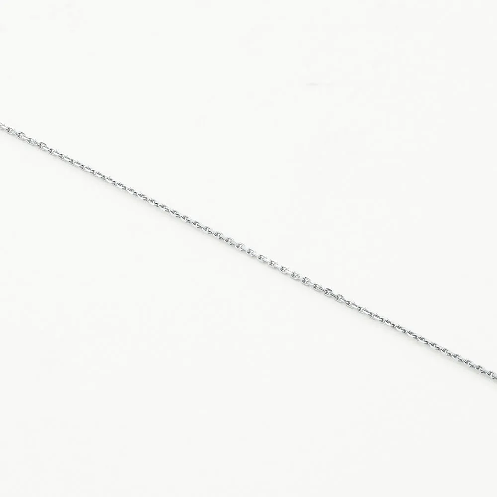 Diamond Letter C Necklace in Silver