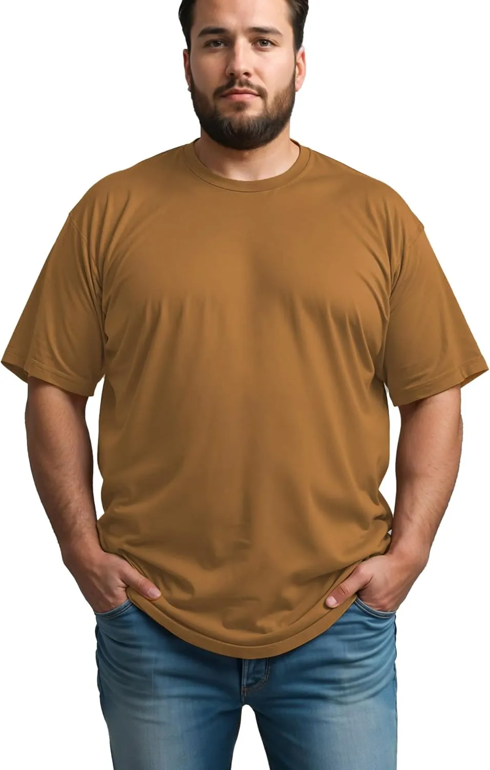 Different Touch 4 Pack Men Big & Tall 100% Cotton T-Shirts
