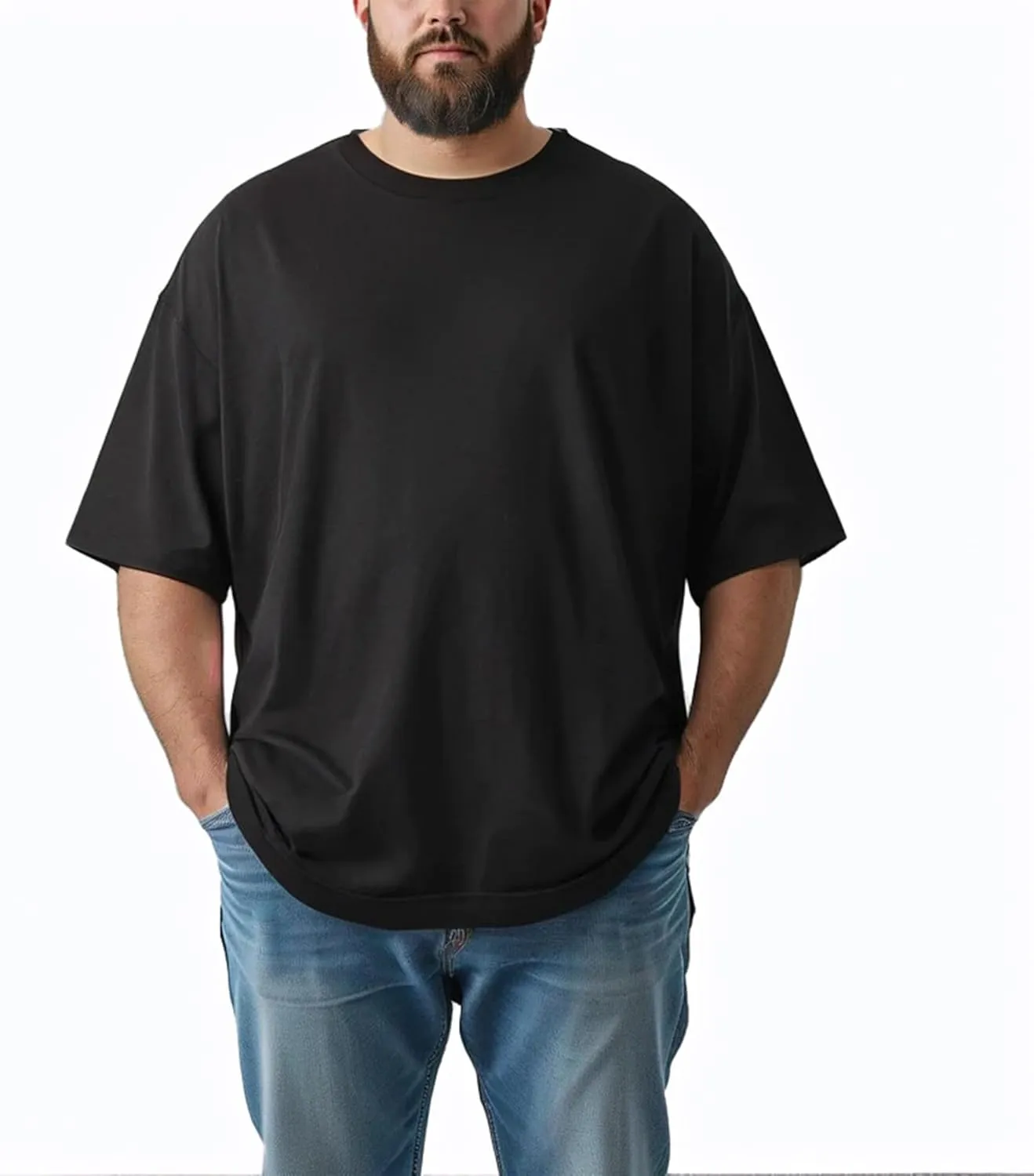 Different Touch 4 Pack Men Big & Tall 100% Cotton T-Shirts