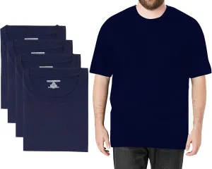 Different Touch 4 Pack Men Big & Tall 100% Cotton T-Shirts
