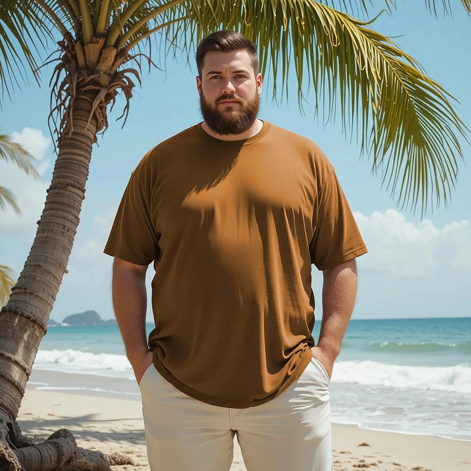Different Touch 4 Pack Men Big & Tall 100% Cotton T-Shirts