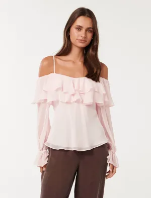 Eloise Ruffle Bardot Top