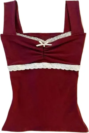 Emo Coquette Cropped Top Grunge 2000s Spaghetti Strap Tops Streetwear Vintage Camisole Y2k Cheetah Tops